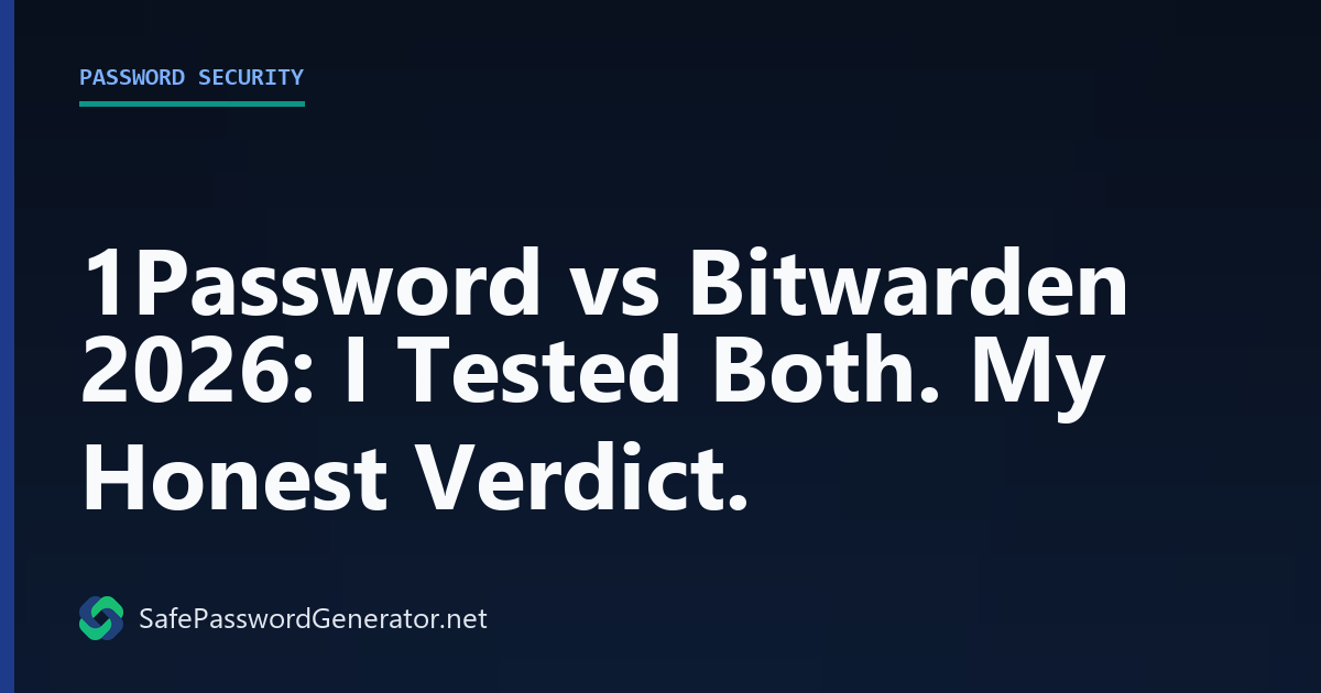 1Password vs Bitwarden 2026 Comparison