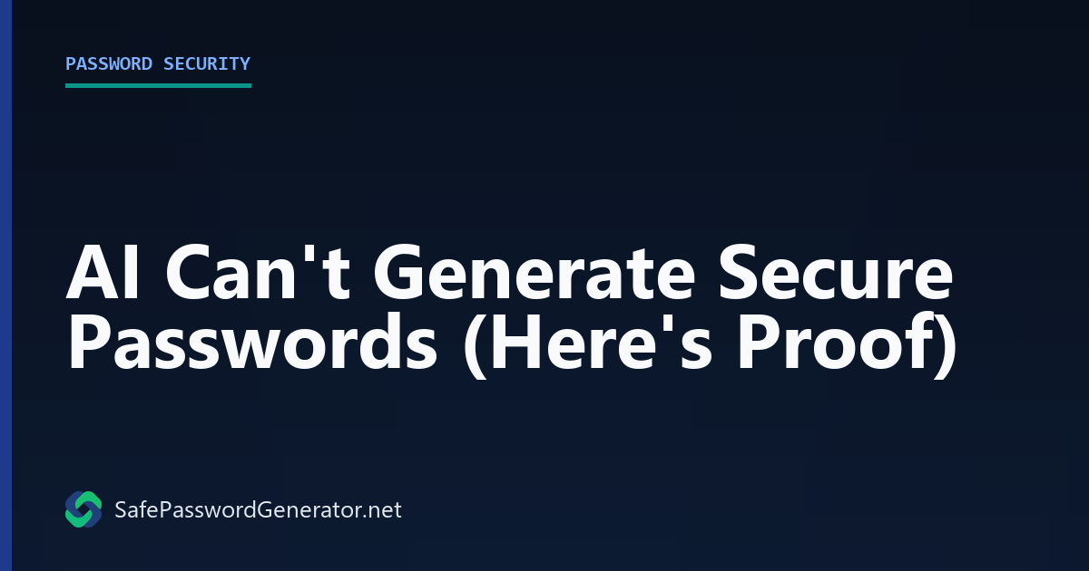 AI Can't Generate Secure Passwords, G7$kL9#mQ2&xP4!w Proves It