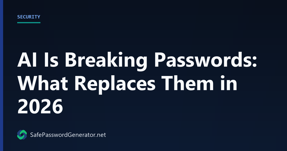 AI Is Breaking Passwords: What Replaces Them in 2026