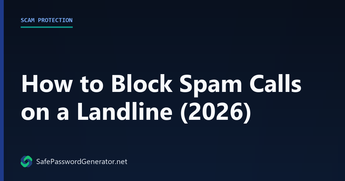 How to Block Spam Calls on a Landline (2026)