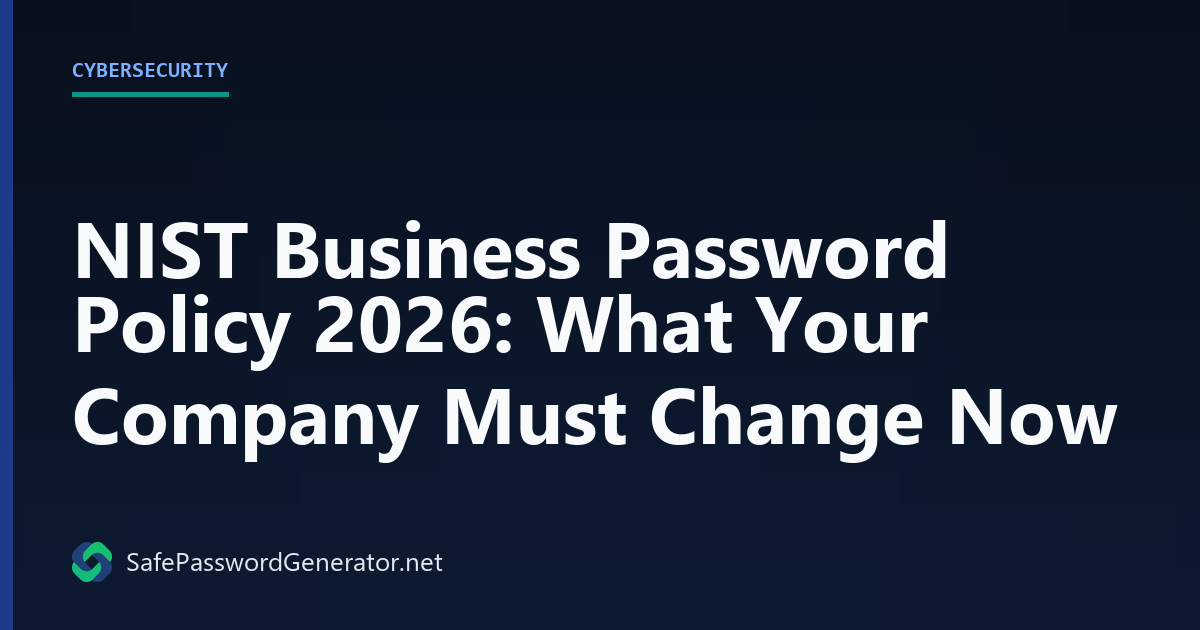 Business Password Policy Guide 2025