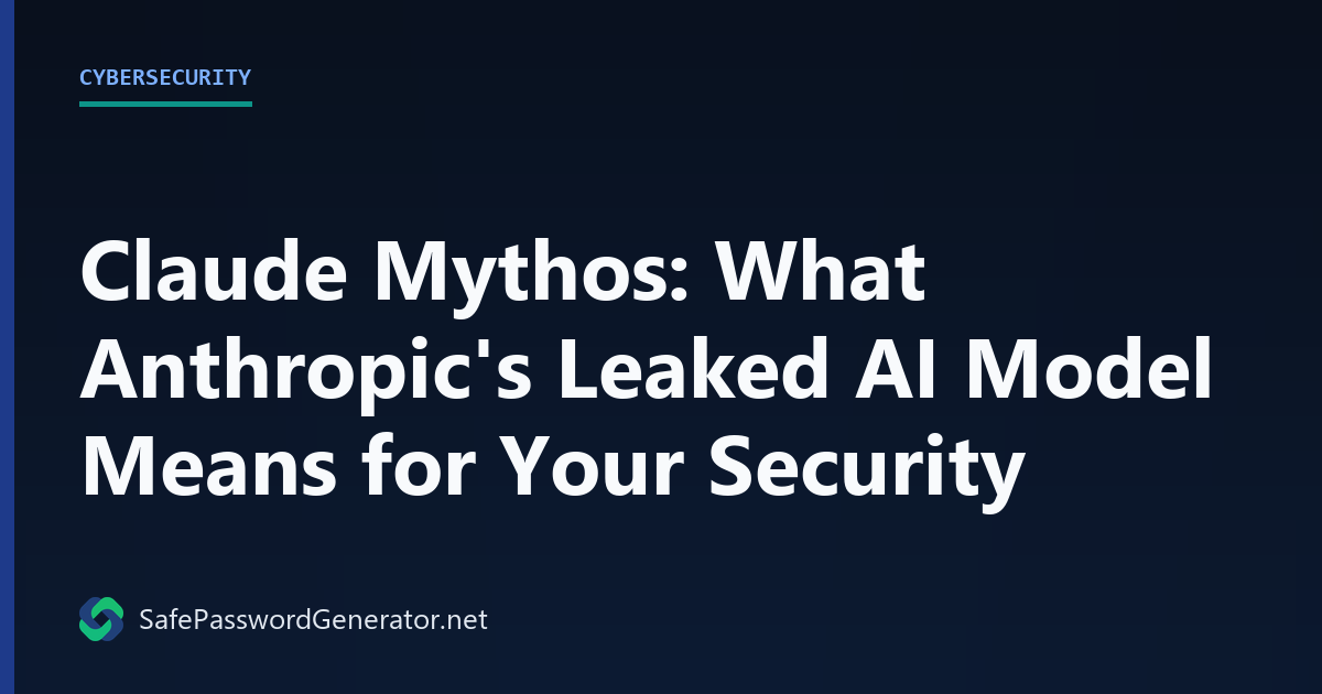 Claude Mythos: What Anthropic's Leaked AI Model Means for Your Security