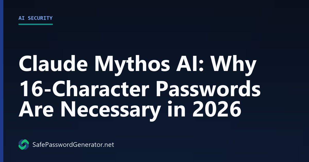 Claude Mythos AI and password security: why 8-character passwords are obsolete in 2026