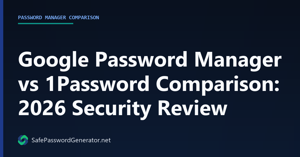 Google vs 1Password Comparison
