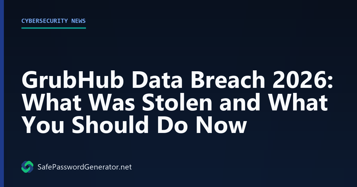 GrubHub Data Breach 2026: What Was Stolen & What To Do Now