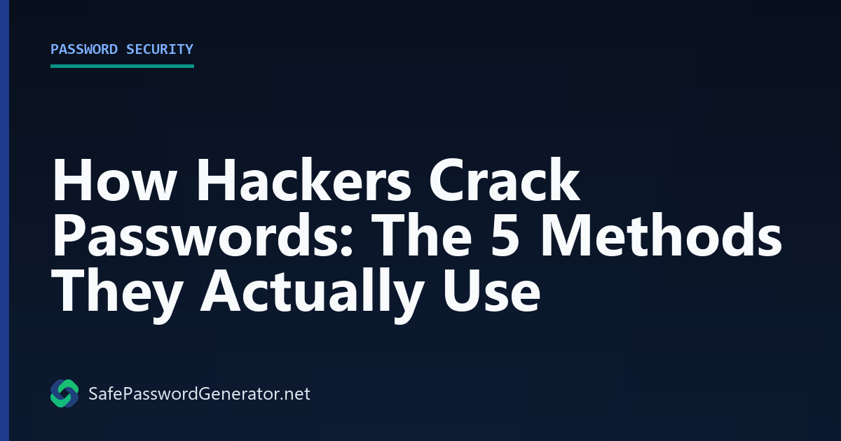 How Do Hackers Crack Passwords