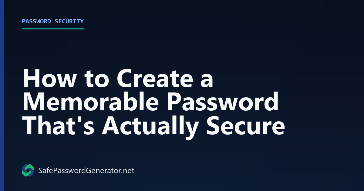 How to Create a Memorable Password