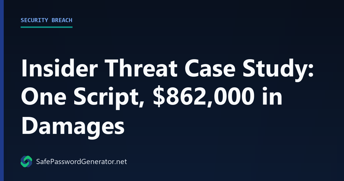 Insider Threat Case Study