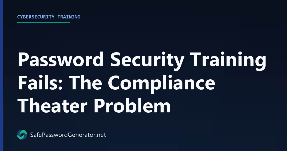 Password Security Training Fails