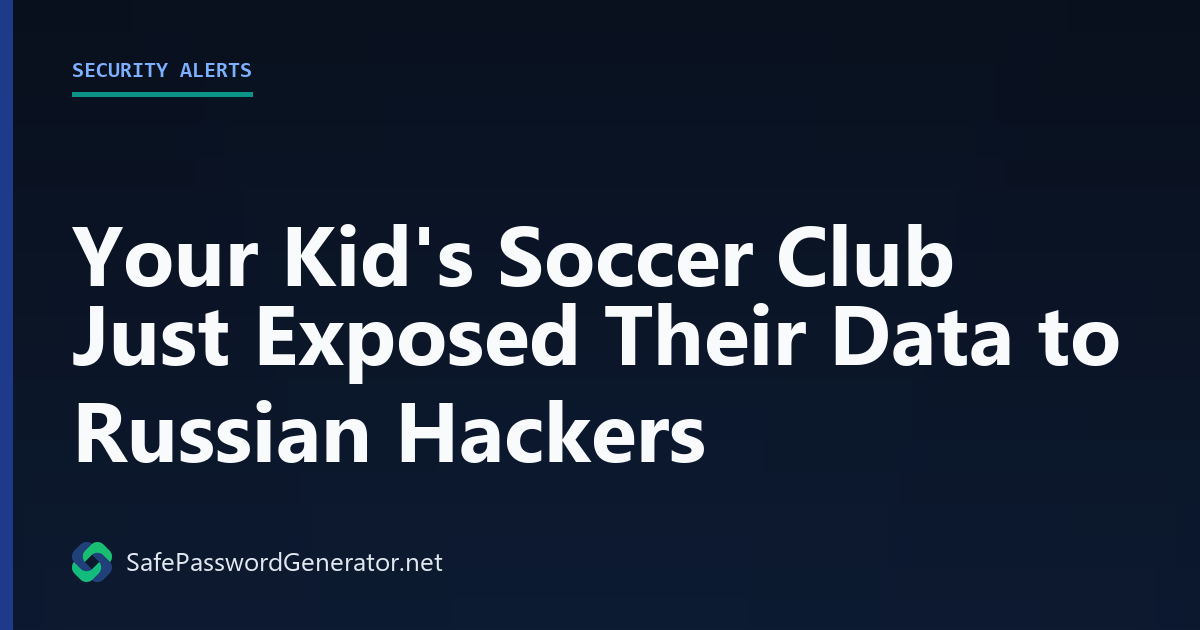 Kids' Data Leaked in Sportadmin Breach: How to Protect Your Family