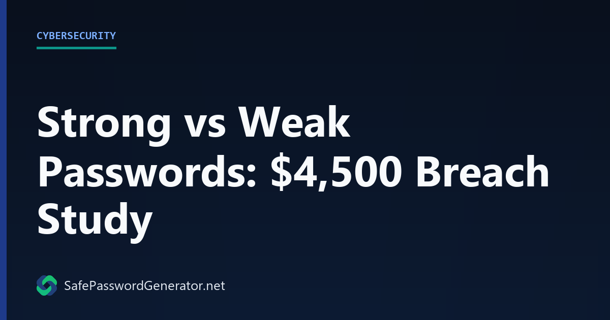 Strong vs. Weak Passwords: Best Practices to Prevent a $4,500 Data Breach