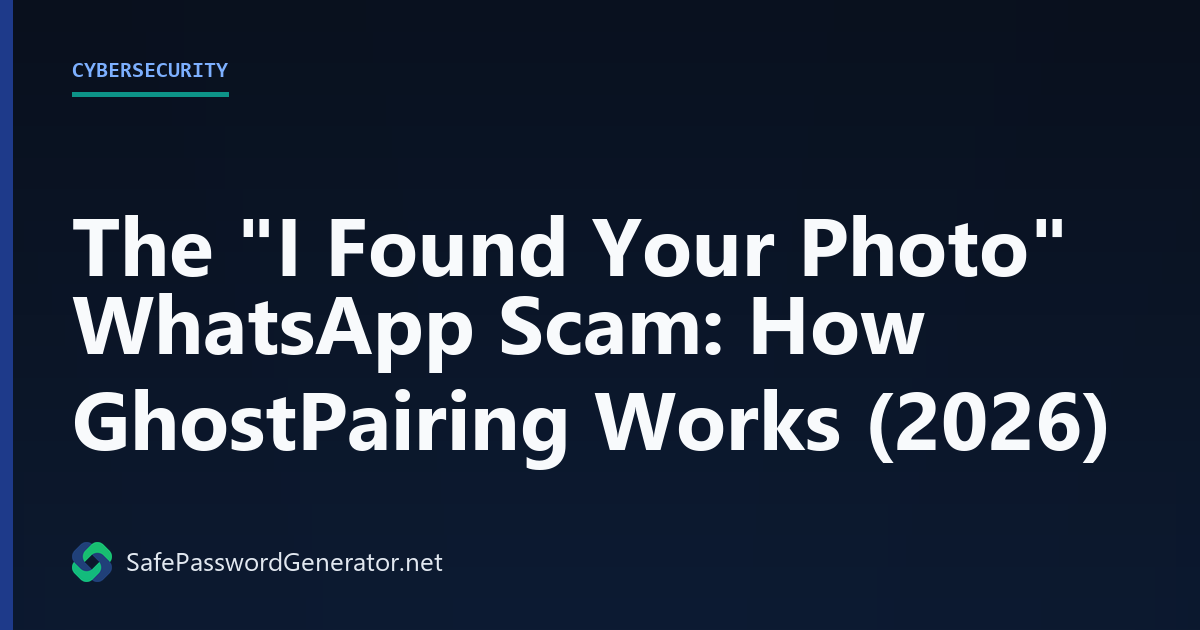 The 'I Found Your Photo' WhatsApp Scam: How GhostPairing Works