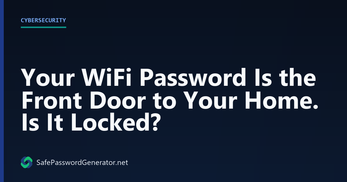 Your WiFi Password Is the Front Door to Your Home. Is It Locked?