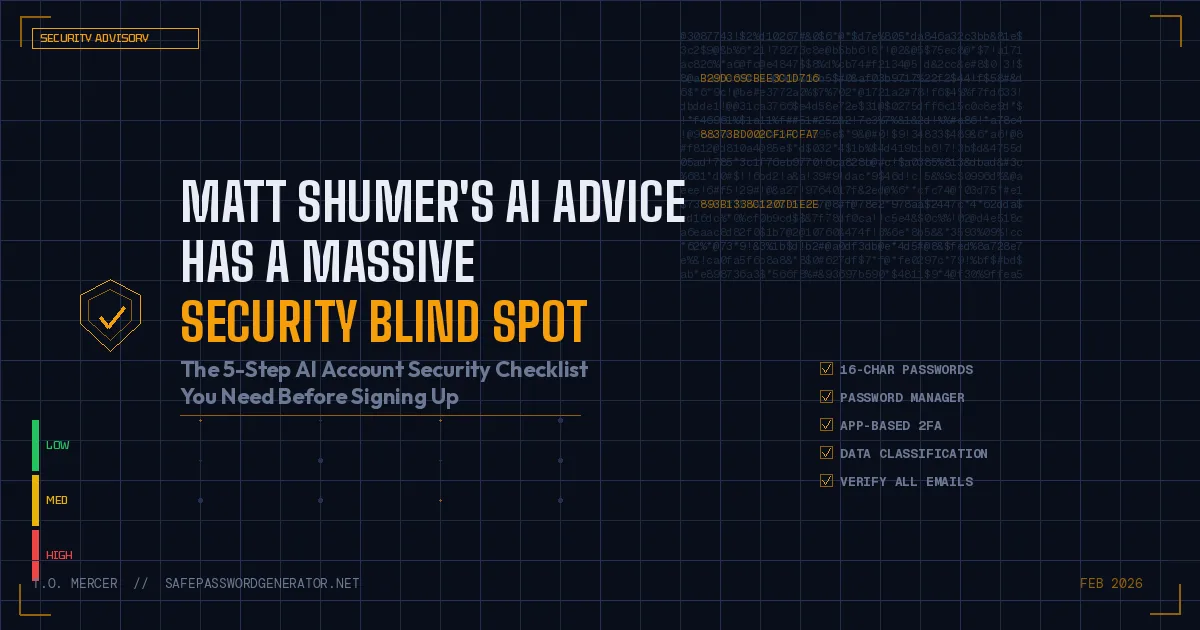 Matt Shumer's AI Advice Has a Massive Security Blind Spot
