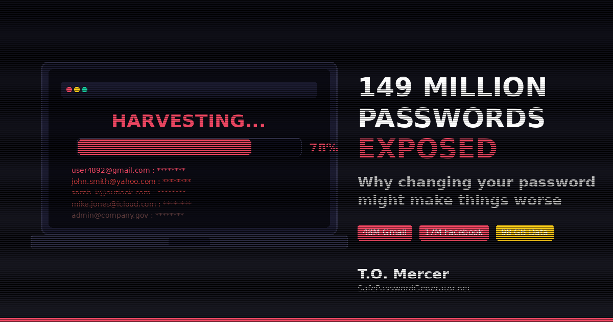 149M Passwords Leaked: Why Changing Yours is a Trap
