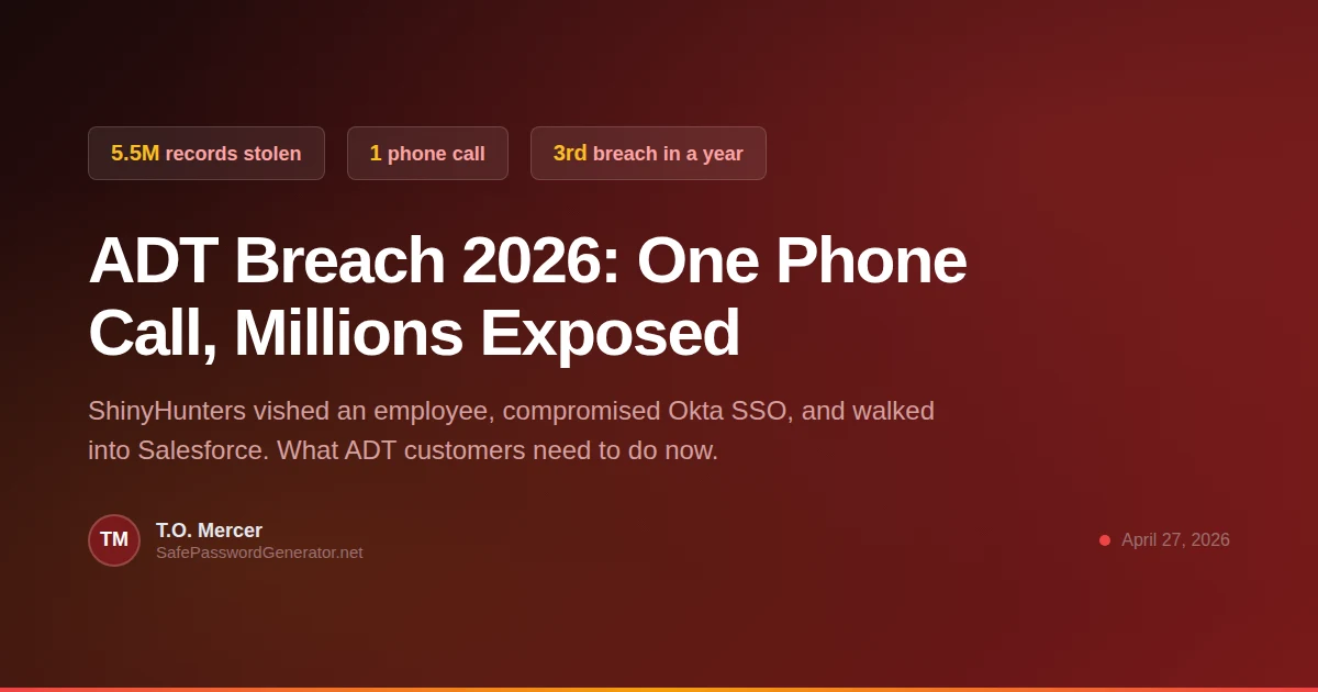 ADT breach 2026 exposed 5.5 million records via vishing attack