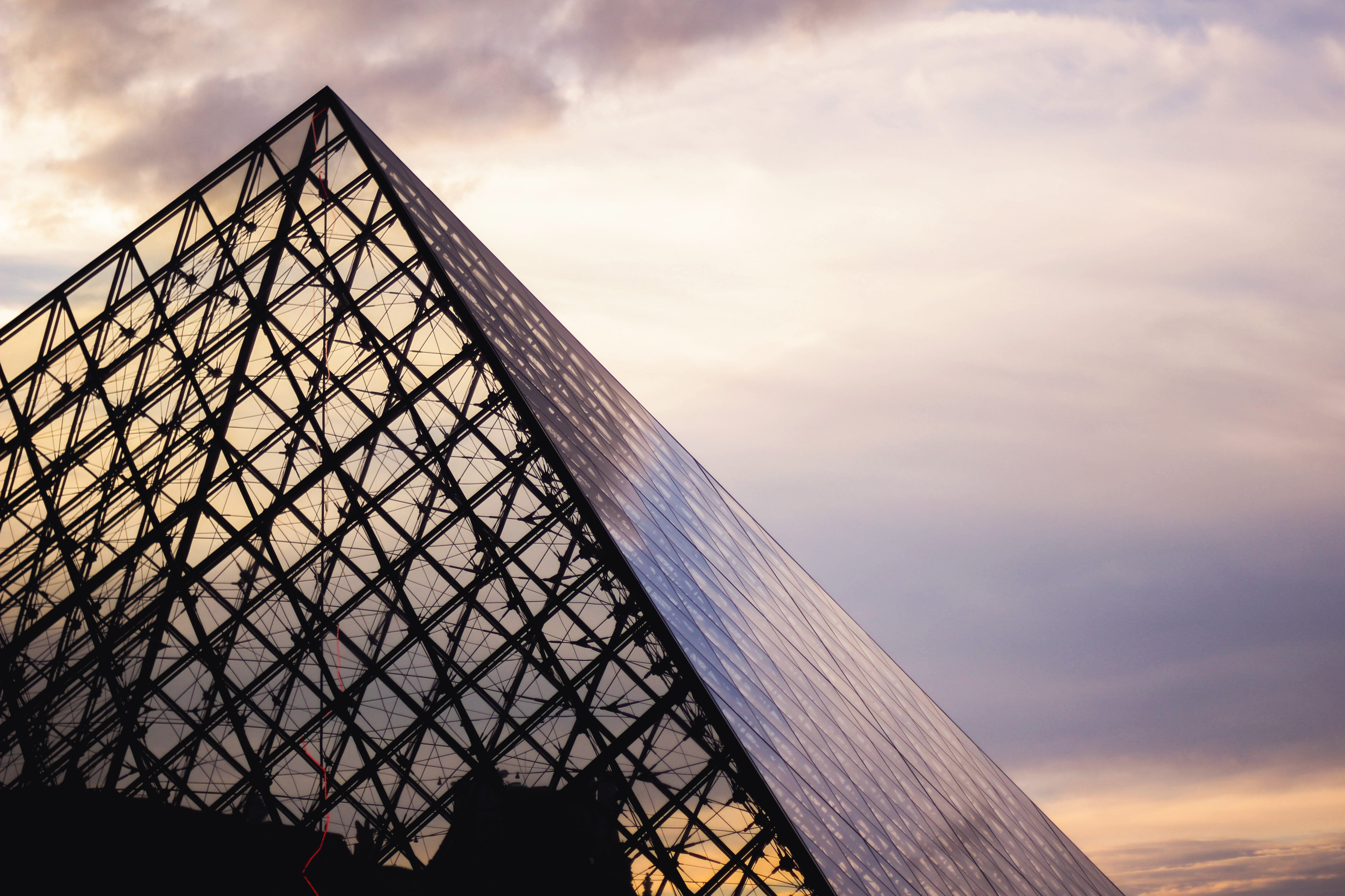 Louvre Museum at sunset