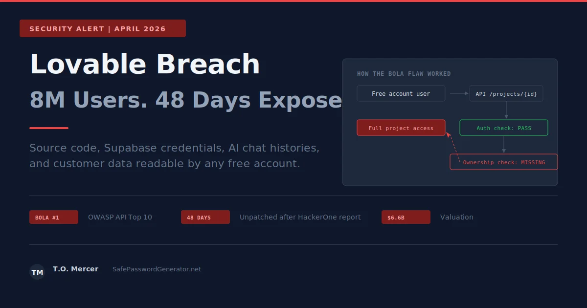 Lovable vibe coding platform breach 2026