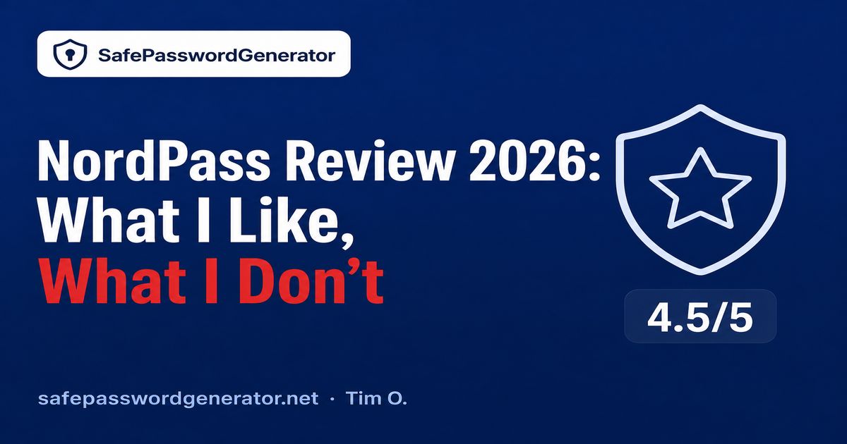 NordPass review 2026 honest verdict