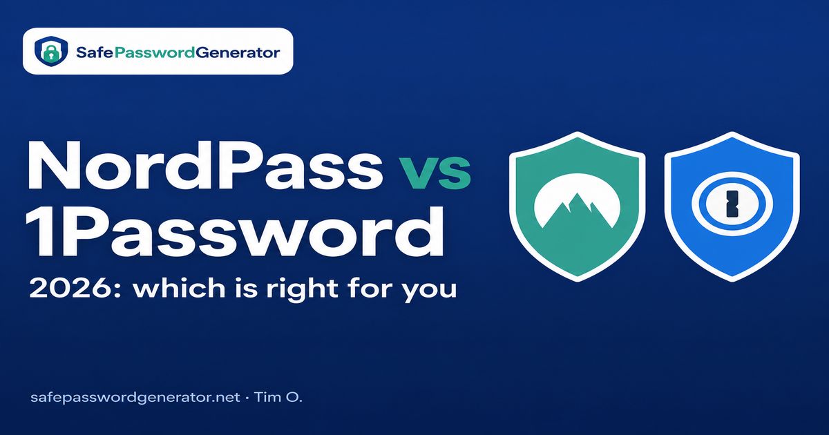 NordPass vs 1Password 2026 comparison