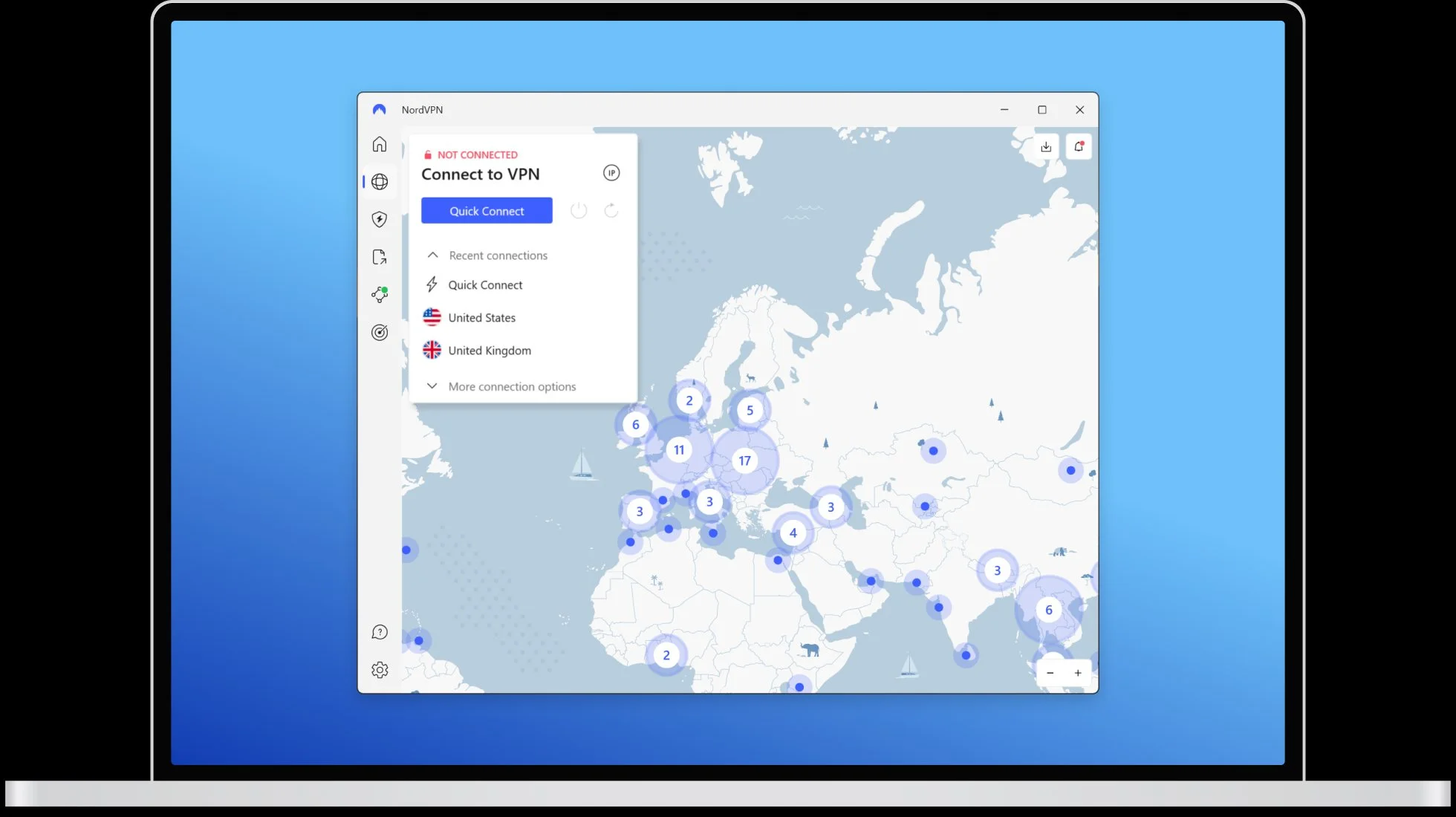 NordVPN server locations worldwide
