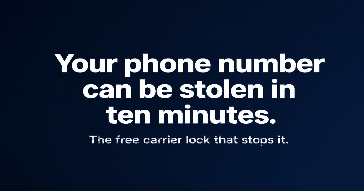 How to Lock Your Phone Number So Nobody Can Steal It