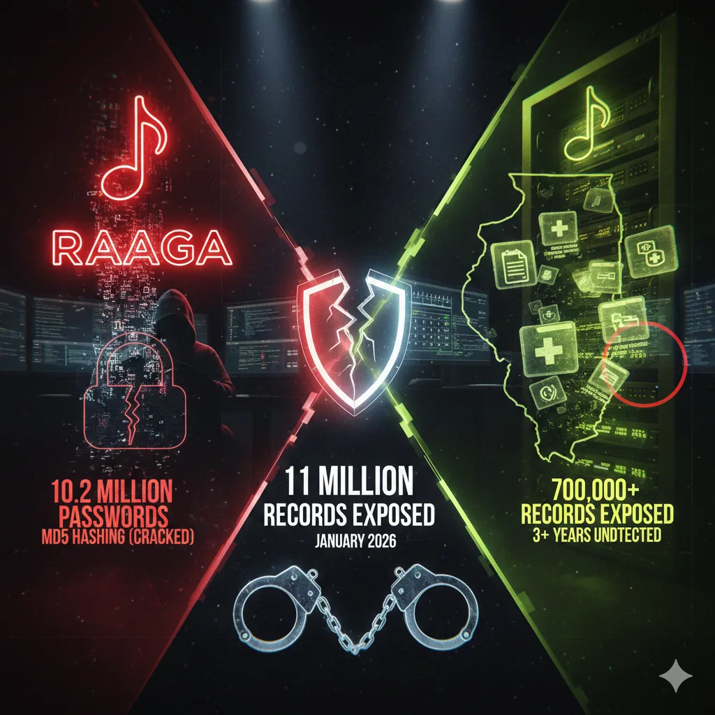 Raaga and Illinois DHS Data Breaches: 11 Million Passwords Exposed: Why MD5 Failed Users