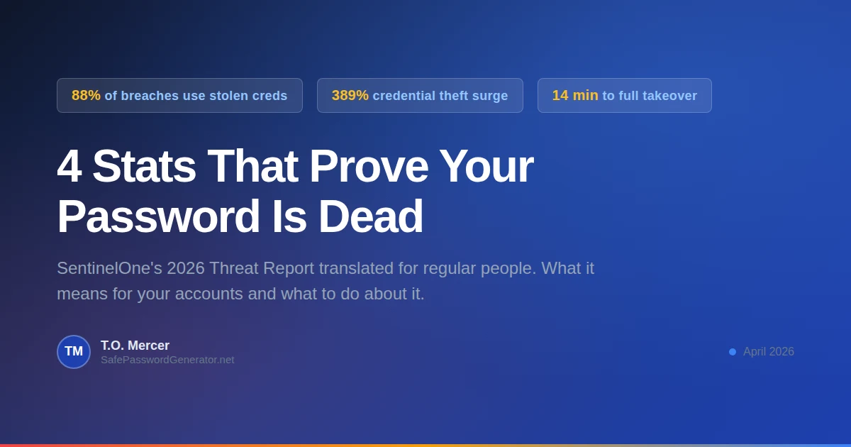 SentinelOne 2026 threat report password crisis